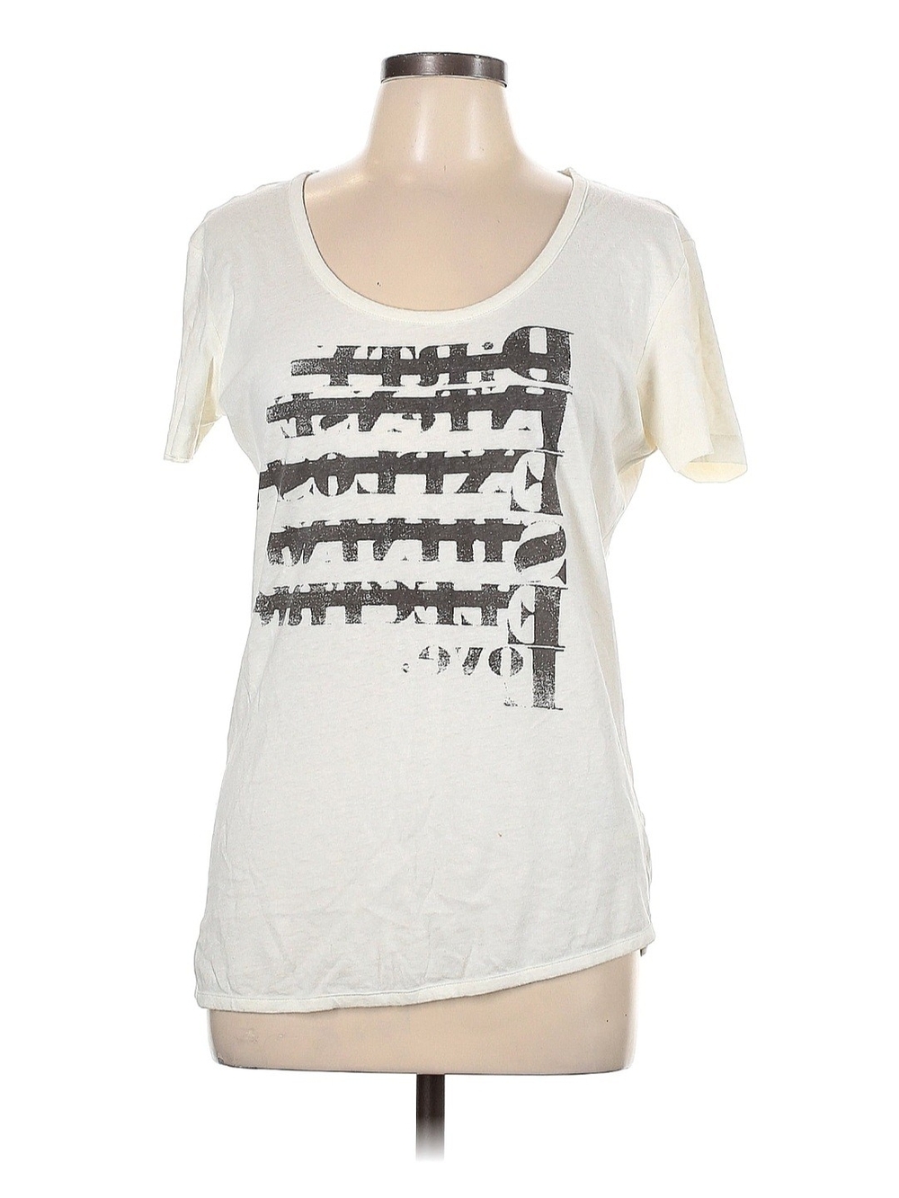 Diesel White Short Sleeve Scoop Neck Graphic Tee